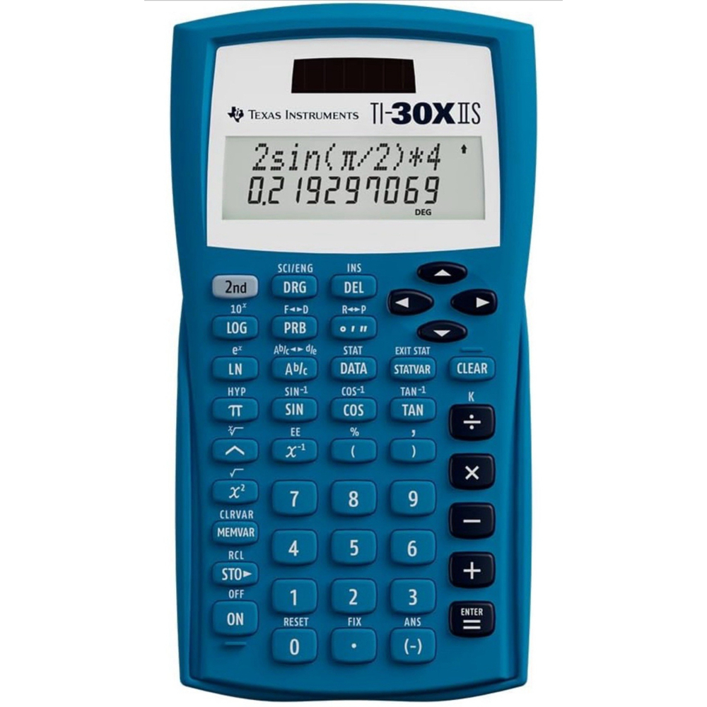 Texas Instruments TI-30XIIS Fundamental 2-Line Scientific Calculator Blue